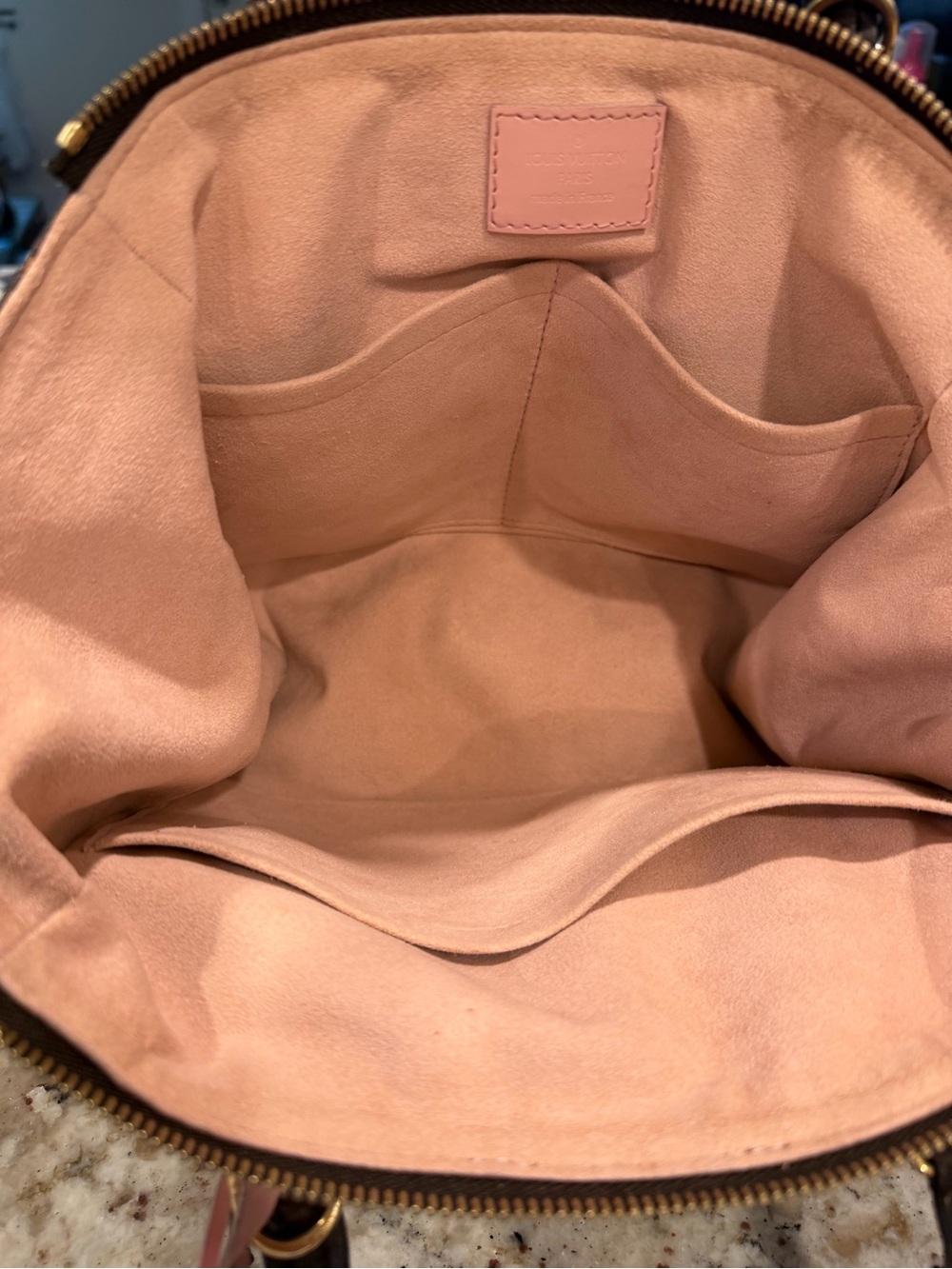 Louis Vuitton Damier Ebene Satchel with Pink Tag - Picture 16 of 16
